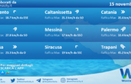 Meteo Sicilia: condizioni meteo-marine previste per martedì 15 novembre 2022