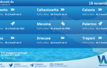 Meteo Sicilia: condizioni meteo-marine previste per venerdì 18 novembre 2022