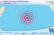 Scossa di terremoto magnitudo 3.5 nel Canale di Sicilia meridionale (MARE)