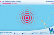 Scossa di terremoto magnitudo 2.7 nei pressi di Isole Eolie (Messina)