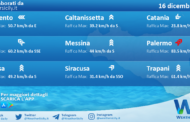 Meteo Sicilia: condizioni meteo-marine previste per venerdì 16 dicembre 2022