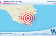 Scossa di terremoto magnitudo 2.9 nei pressi di Rosolini (SR)