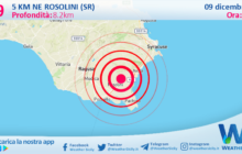 Scossa di terremoto magnitudo 2.9 nei pressi di Rosolini (SR)