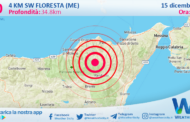 Scossa di terremoto magnitudo 3.0 nei pressi di Floresta (ME)