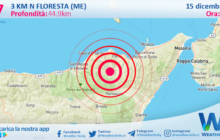 Scossa di terremoto magnitudo 3.7 nei pressi di Floresta (ME)