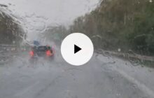 Meteo Sicilia: intensa grandinata sull'autostrada A19 tra Altavilla Milicia e Trabia