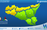 Meteo Sicilia: avviso rischio idrogeologico per sabato 21 gennaio 2023