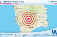 Scossa di terremoto magnitudo 2.6 nei pressi di Panettieri (CS)