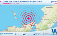 Scossa di terremoto magnitudo 2.7 nei pressi di Costa Siciliana nord-orientale (Messina)