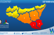 Meteo Sicilia: avviso rischio idrogeologico per venerdì 10 febbraio 2023