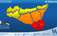 Meteo Sicilia: avviso rischio idrogeologico per venerdì 10 febbraio 2023