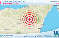 Scossa di terremoto magnitudo 2.5 nei pressi di Adrano (CT)