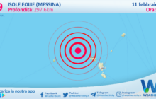 Scossa di terremoto magnitudo 2.9 nei pressi di Isole Eolie (Messina)