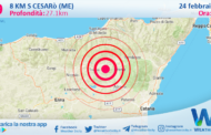 Scossa di terremoto magnitudo 2.9 nei pressi di Cesarò (ME)