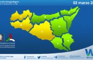 Meteo Sicilia: bollettino di allerta meteo per domani, giovedì 02 marzo 2023