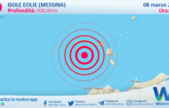 Scossa di terremoto magnitudo 3.9 nei pressi di Isole Eolie (Messina)