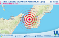 Scossa di terremoto magnitudo 3.5 nei pressi di Santo Stefano in Aspromonte (RC)