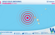 Scossa di terremoto magnitudo 2.8 nei pressi di Isole Eolie (Messina)