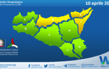 Meteo Sicilia: bollettino di allerta meteo per domani, lunedì 10 aprile 2023