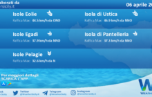 Meteo Sicilia, isole minori: previsioni meteo mare e vento per domani, giovedì 06 aprile 2023