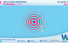 Scossa di terremoto magnitudo 2.7 nei pressi di Isole Eolie (Messina)