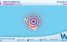 Scossa di terremoto magnitudo 2.5 nei pressi di Malta (MALTA)