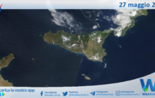 Meteo Sicilia: immagine satellitare Nasa di sabato 27 maggio 2023