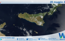 Meteo Sicilia: immagine satellitare Nasa di domenica 28 maggio 2023