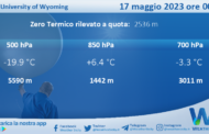 Meteo Sicilia: Radiosondaggio Trapani Birgi di mercoledì 17 maggio 2023 ore 00:00