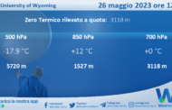 Meteo Sicilia: Radiosondaggio Trapani Birgi di venerdì 26 maggio 2023 ore 12:00