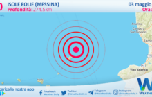 Scossa di terremoto magnitudo 3.0 nei pressi di Isole Eolie (Messina)