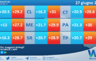 Meteo Sicilia: temperature previste per domani, martedì 27 giugno 2023