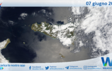 Meteo Sicilia: immagine satellitare Nasa di mercoledì 07 giugno 2023