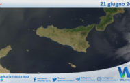 Meteo Sicilia: immagine satellitare Nasa di mercoledì 21 giugno 2023