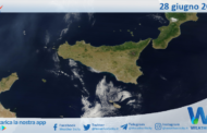 Meteo Sicilia: immagine satellitare Nasa di mercoledì 28 giugno 2023