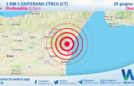 Scossa di terremoto magnitudo 3.1 nei pressi di Zafferana Etnea (CT)