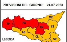 Sicilia: rischio incendi: allerta rossa della Protezione Civile per domani, lunedì 24 Luglio 2023