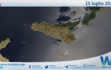 Meteo Sicilia: immagine satellitare Nasa di giovedì 13 luglio 2023