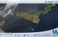 Meteo Sicilia: immagine satellitare Nasa di venerdì 14 luglio 2023