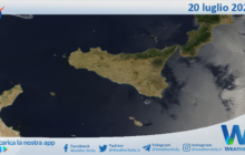 Meteo Sicilia: immagine satellitare Nasa di giovedì 20 luglio 2023