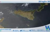 Meteo Sicilia: immagine satellitare Nasa di venerdì 28 luglio 2023