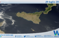 Meteo Sicilia: immagine satellitare Nasa di sabato 29 luglio 2023