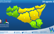 Meteo Sicilia: bollettino di allerta meteo per domani, giovedì 24 agosto 2023