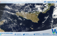 Meteo Sicilia: immagine satellitare Nasa di sabato 05 agosto 2023