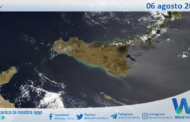 Meteo Sicilia: immagine satellitare Nasa di domenica 06 agosto 2023