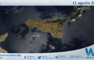 Meteo Sicilia: immagine satellitare Nasa di venerdì 11 agosto 2023