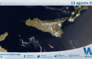 Meteo Sicilia: immagine satellitare Nasa di domenica 13 agosto 2023