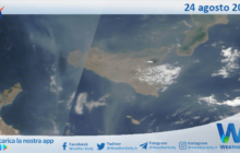 Meteo Sicilia: immagine satellitare Nasa di giovedì 24 agosto 2023