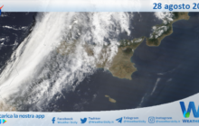 Meteo Sicilia: immagine satellitare Nasa di lunedì 28 agosto 2023