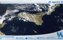 Meteo Sicilia: immagine satellitare Nasa di martedì 29 agosto 2023